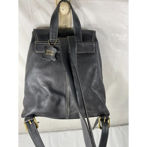 GIANI BERNINI Black Leather Backpack - Picture 11 of 16